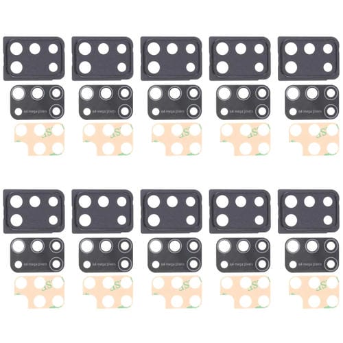 Camera Lens Cover Samsung Galaxy M31 / M31 Prime SM-M315 (10 Pieces) (Black)