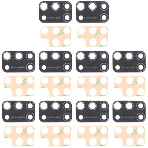 Rear Camera Lens for (10 Pieces) Samsung Galaxy M31 / M31 Prime (Black)