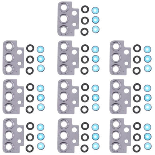 Tampa da Lente da Câmara Samsung Galaxy A52 SM-A525 (10 Peças) (Preto)