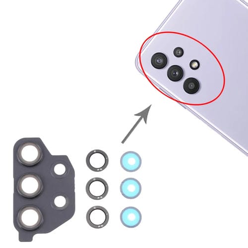 Kameraglasabdeckung Samsung Galaxy A32 5G SM-A326 (Schwarz) (10 Stück)