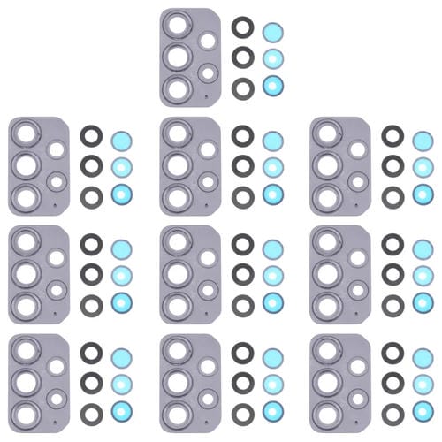 Cubierta de Lente de Cámara Samsung Galaxy A72 SM-A725 (10 Piezas) (Negro)