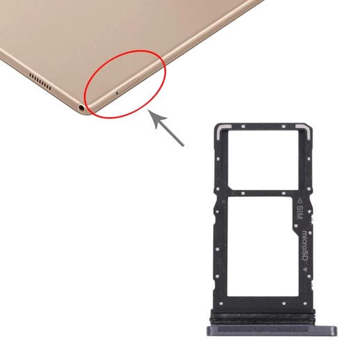 Tabuleiro Cartão SIM e Micro SD Samsung Galaxy Tab A7 10.4 SM-T505 (Preto)
