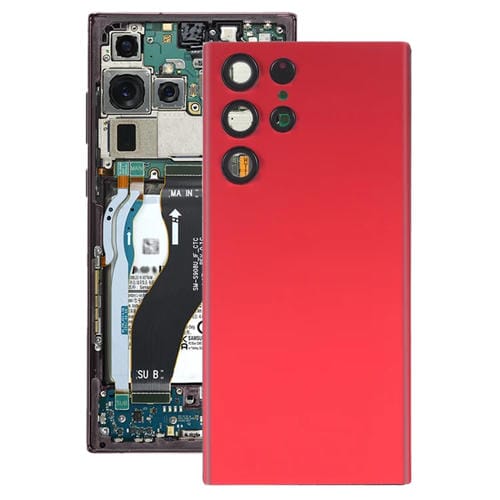 Coperchio Posteriore Samsung Galaxy S22 Ultra 5G SM-S908B della Batteria e Obiettivo (Rosso)