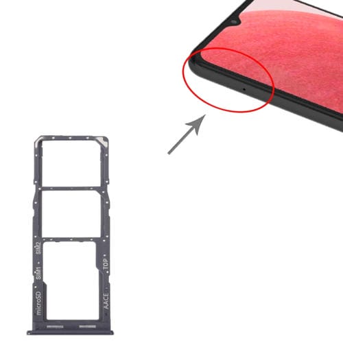 SIM-Karten- und Micro-SD-Fach Samsung Galaxy A13 SM-A135 kompatibel (Schwarz)
