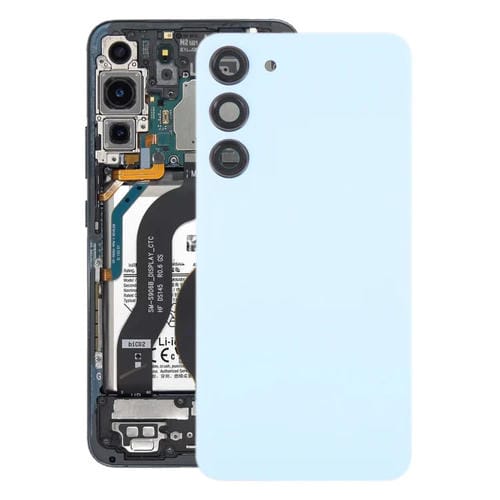 Couvercle arrière en verre de batterie Samsung Galaxy S23+ SM-S916B avec objectif de caméra (bleu)