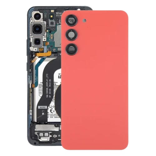Dos de couverture Samsung Galaxy S23+ SM-S916B Verre avec Lentille de Caméra (Rouge)