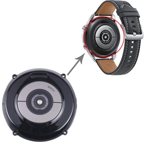 Carcasa Trasera + Sensor Ritmo Cardíaco + Carga Inalámbrica Samsung Galaxy Watch 3 45mm SM-R840 (Negro)