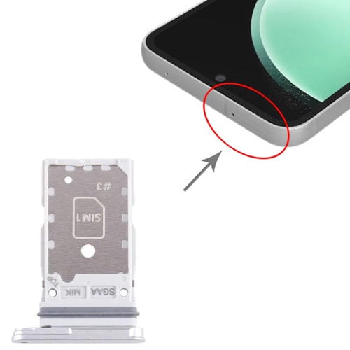 Vassoio della scheda SIM Samsung Galaxy S23 FE SM-S711B (Argento)