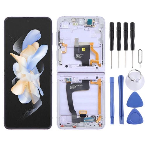 Ecrã LCD Samsung Galaxy Z Flip4 SM-F721 LCD com Moldura (Púrpura)