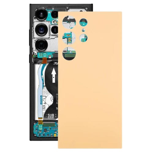 Rückseite Samsung Galaxy S24 Ultra SM-S928B Batterie (Gelb)