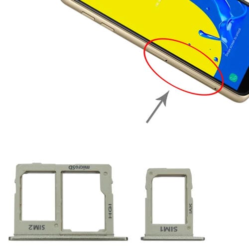 Tabuleiros de Cartão SIM e Micro SD Samsung Galaxy J4 SM-J400 (Ouro)