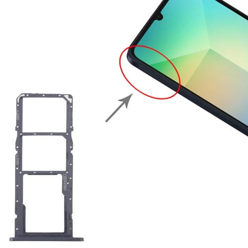 Bandeja Tarjeta SIM y Micro SD Samsung Galaxy A06 SM-A065F (Negra)