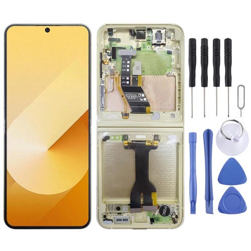Ecrã LCD Samsung Galaxy Z Flip6 SM-F741B Conjunto Completo (Amarelo)