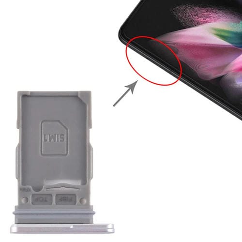 Plateau Carte SIM Samsung Galaxy Z Fold3 5G SM-F926B (Argentée)