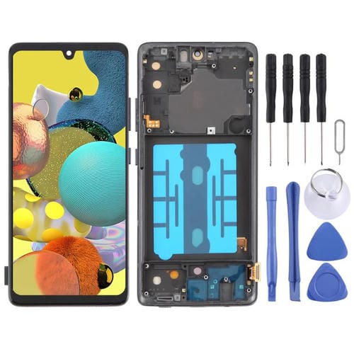 OLED-Bildschirm mit 6,36" Rahmen fĂŒr Samsung Galaxy A51 5G SM-A516 (Schwarz)