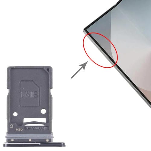 Vassoio scheda SIM Samsung Galaxy Z Fold7 SM-F966U Versione USA (Nero)
