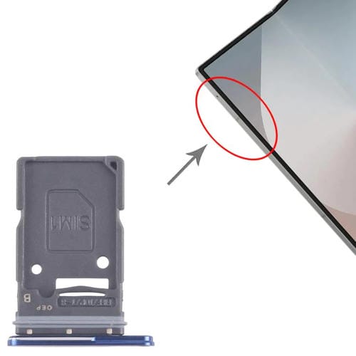 Vassoio scheda SIM Samsung Galaxy Z Fold7 SM-F966U Versione USA (Blu)