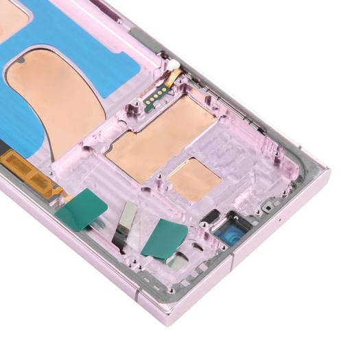 Pantalla LCD TFT de 6,72 pulgadas para Samsung Galaxy S23 Ultra SM-S918B, digitalizador completo con marco, no compatible con identificación de huellas dactilares (morado)