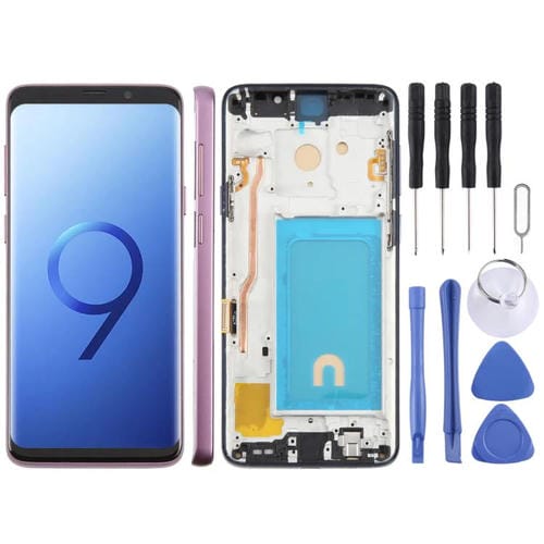 Pantalla LCD TFT de 6,18 pulgadas con digitalizador y marco para Samsung Galaxy S9+ SM-G965F (morado)