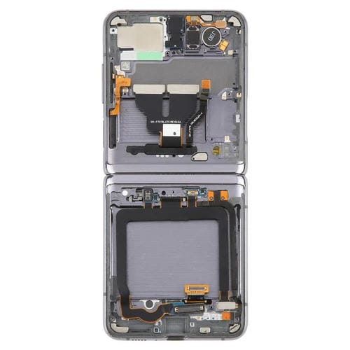 Pantalla LCD digitalizadora completa con marco para Samsung Galaxy Z Flip 5G SM-F707 (gris)