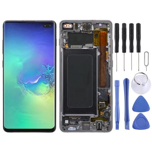Ecrã LCD Super AMOLED Samsung Galaxy S10+ com Moldura (Preto)