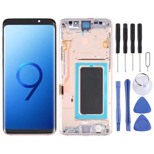 Écran LCD Super AMOLED Samsung Galaxy S9 G960F DS G960U G960W G9600 avec cadre (Or)