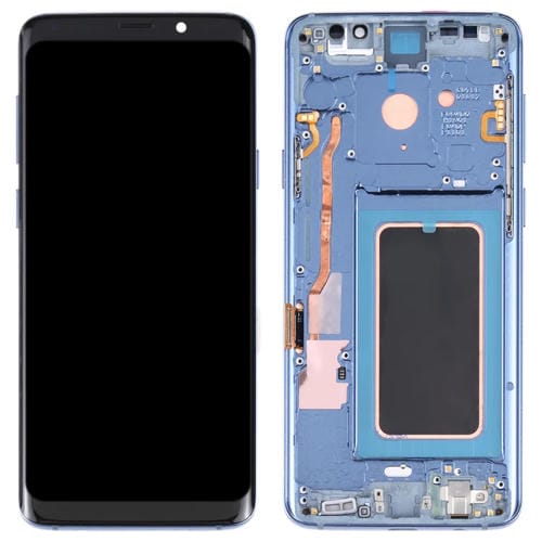 Écran LCD Super AMOLED Samsung Galaxy S9 G960F DS G960U G960W G9600 avec cadre (Bleu)