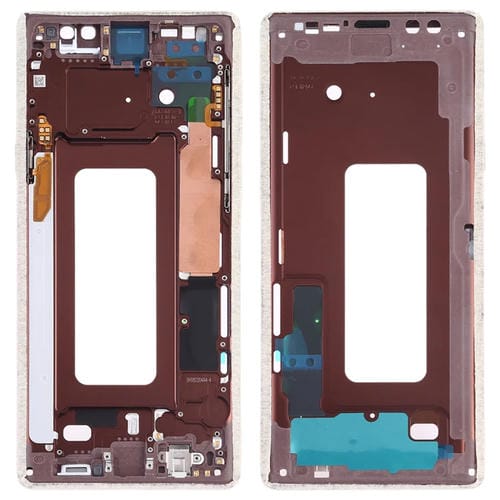 Placa de Bisel de Marco Medio Samsung Galaxy Note 9 com Teclas Laterais (Ouro)