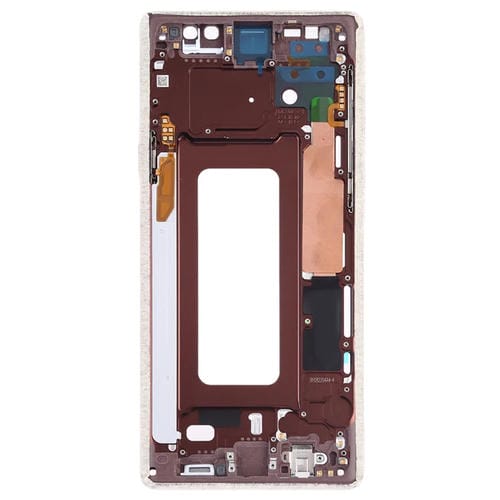 Placa de Bisel de Marco Medio Samsung Galaxy Note 9 com Teclas Laterais (Ouro)