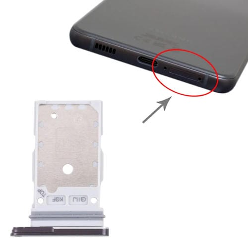 Tabuleiro de cartão SIM Samsung Galaxy S21 FE 5G SM-G990B (Preto)