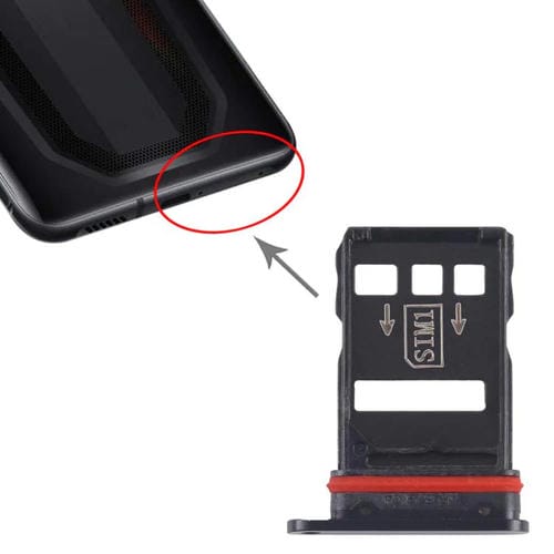 SIM Card Tray ZTE Nubia Red Magic 7 NX679J (Black)