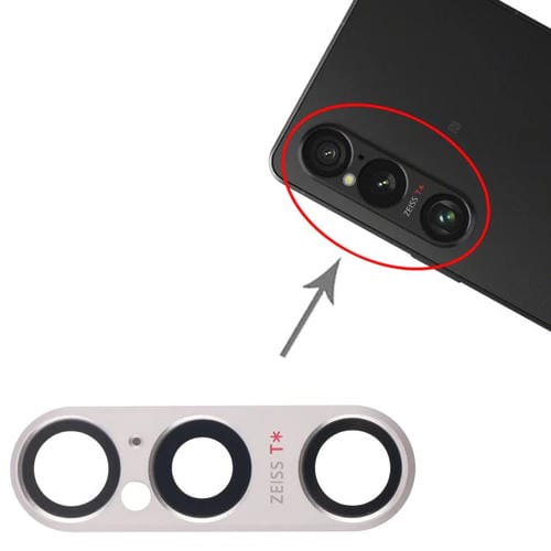 Cobertura Original Lente Câmara Traseira Sony Xperia 1 VI (Prata)