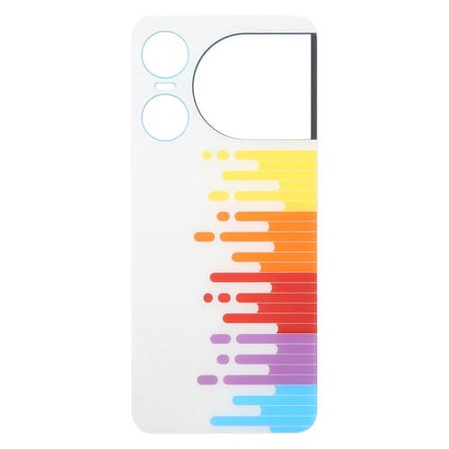 Back Battery Cover Glass Zte Nubia Music 2 (White) with Adhesive