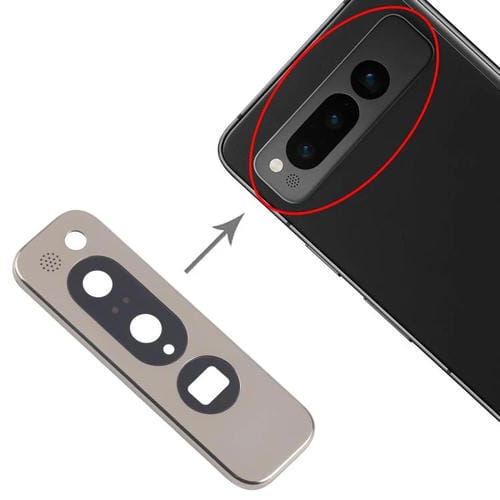 Housse d'objectif d'appareil photo arrière Google Pixel Fold (Dorée)