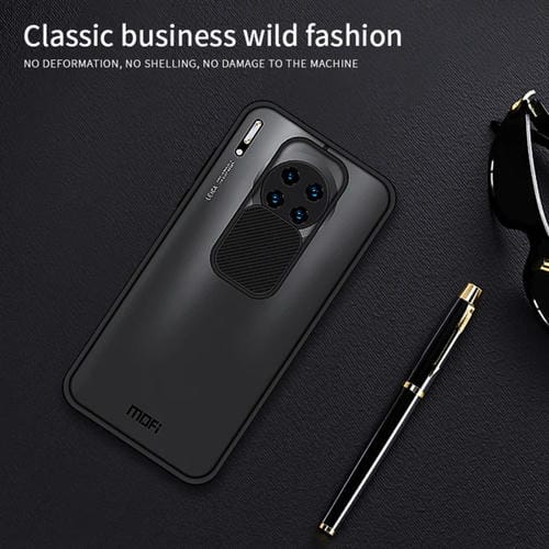 Para Huawei Mate 30 Pro MOFI Xing Dun Series PC + TPU Anti-peep Carcasa protectora todo incluido impermeable y anti-caída, Translúcido Frosted (Morado)