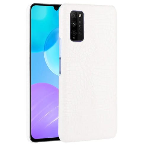 Para Huawei Honor 30 Youth / Honor 30 Lite Textura de cocodrilo a prueba de golpes PC + Funda de PU (Blanco)