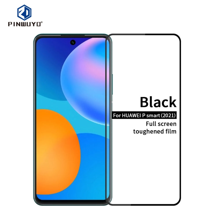 Para Huawei P SMART 2021 PINWUYO 9H 2.5D Película de vidrio templada de pantalla completa (Negro)
