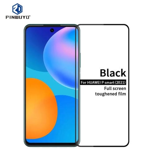 Para Huawei P SMART 2021 PINWUYO 9H 2.5D Película de vidrio templada de pantalla completa (Negro)