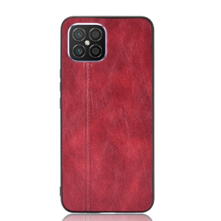 Para Huawei nova 8 SE Patrón de vaca de costura a prueba de golpes Piel PC + PU + TPU Funda (Rojo)