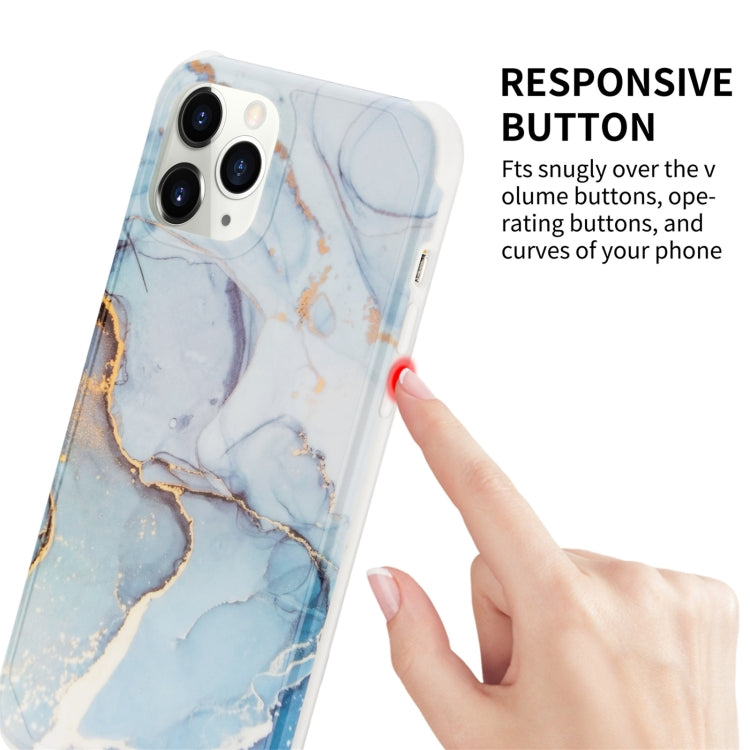 Funda para iPhone 12 Pro Max Four Corners Anti-Shattering Flow Gold Marble Imd (Pulper Blue)