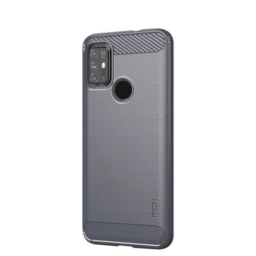 Para Motorola Moto G10 / G30 MOFI Gentleness Series Textura cepillada Fibra de carbono Soft TPU Funda (gris)