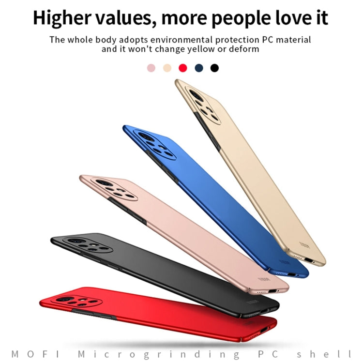 Para Huawei Nova 8 Pro Mofi Frosted PC Funda Duro Ultra-Thin (Azul)