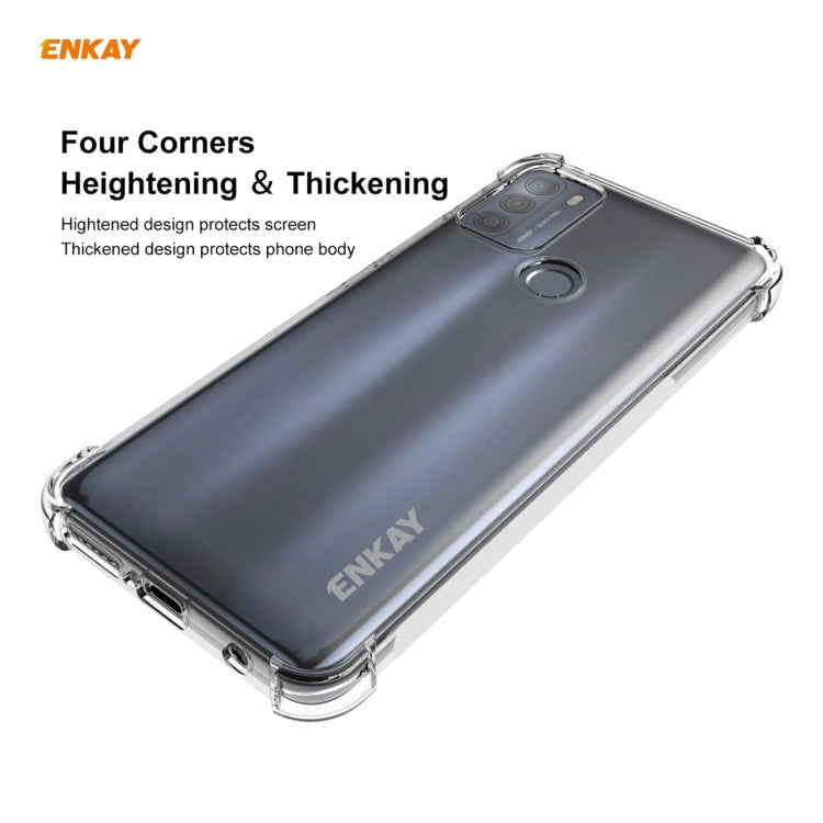 Para Motorola Moto G50 Enkay Hat-Prince Clear TPU Funda a prueba de golpes Tapa antideslizante suave