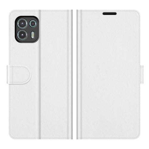 Para Motorola Edge 20 Lite R64 TEXTURY PROTECTOR PROTECTOR DE TELÉFONO PLACE HORIZONTAL HORIZONTAL CON TITULAR Y TARJETAS Y MADERA Y MARCO DE FOTO (BLANCO)