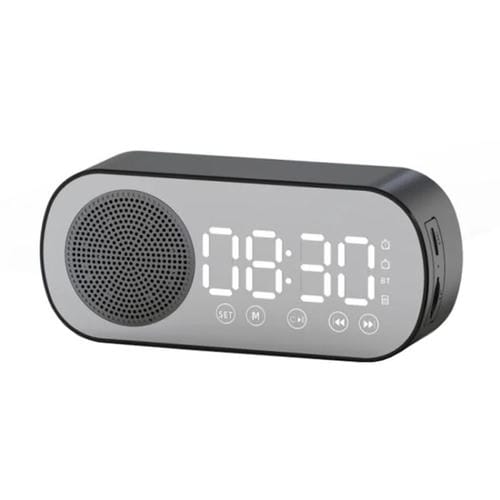 Altavoz Multifuncional Z7 Bluetooth 5.0 Reloj De Alarma FM Radio Espejo (Negro)