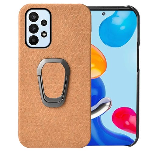 Para Samsung Galaxy A23 4G Titular de Anillo PUSCOMB PU Funda telefónica (naranja)