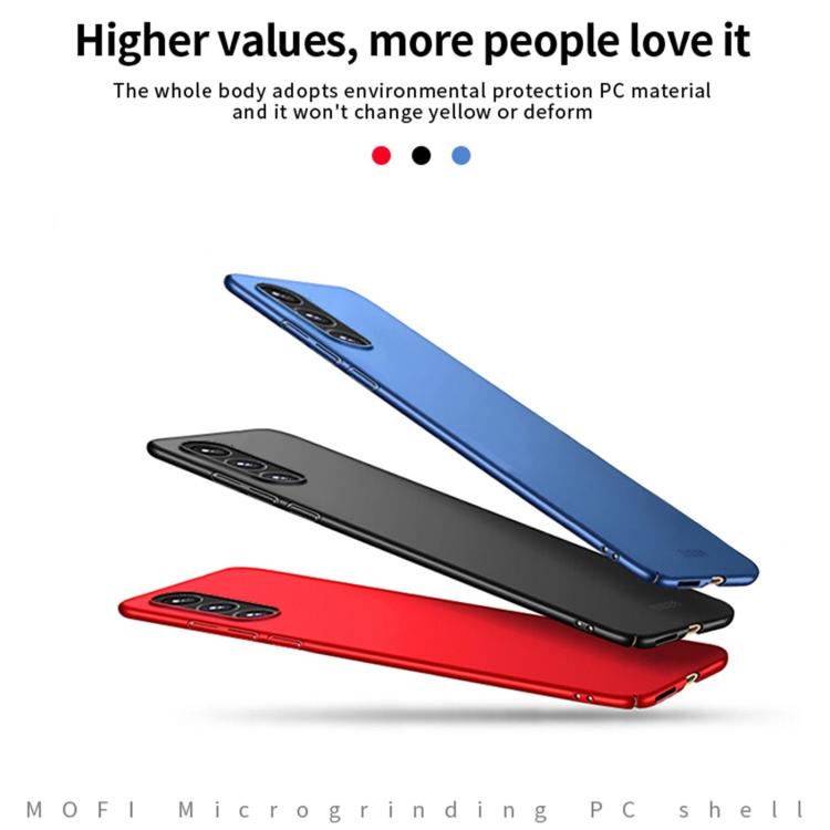 Funda rígida ultrafina de policarbonato esmerilado MOFI para Samsung Galaxy S25 Edge 5G (roja)