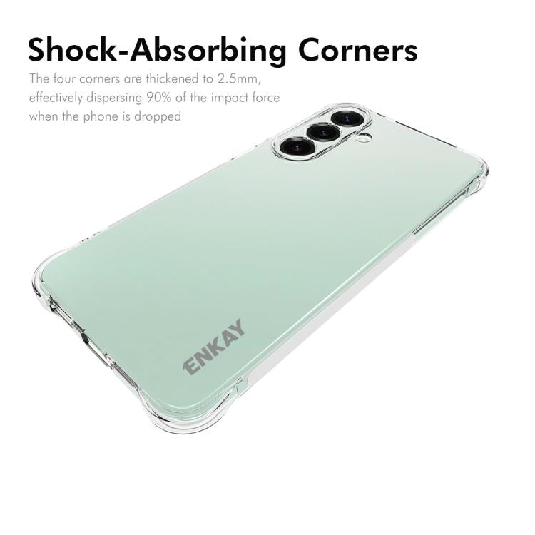 ENKAY Hat-Prince - Funda transparente de TPU a prueba de golpes para Samsung Galaxy S25 FE 5G