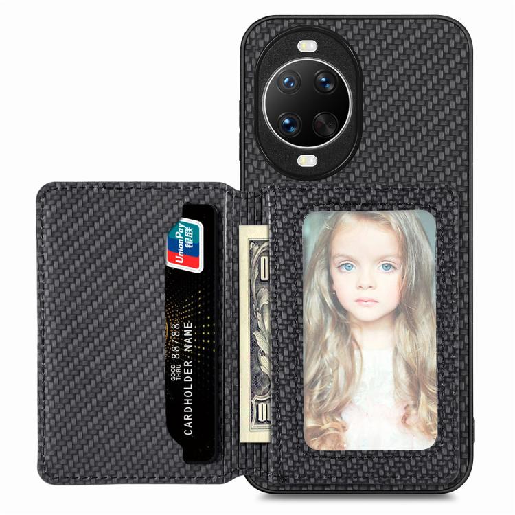 Funda magnética de fibra de carbono para Huawei Nova 14 Ultra (negra)