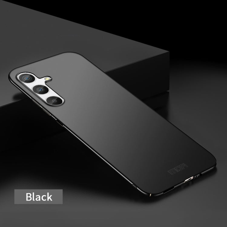 Para Samsung Galaxy A24 4G MOFI Frosted PC Estuche rígido ultrafino para teléfono (Negro)